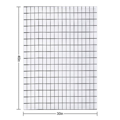 White Grid Throw Blanket