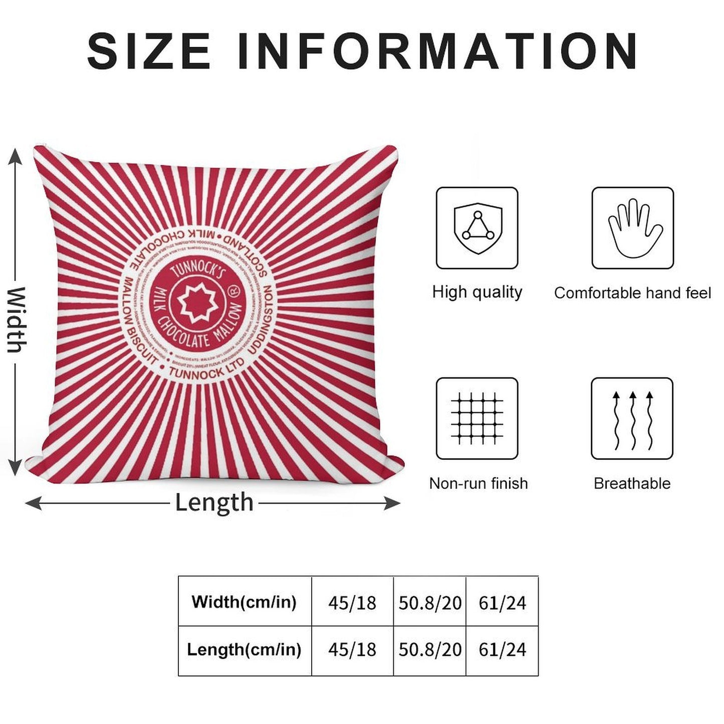 Tunnock's Teacakes Soft High-Density Material Throw Pillow