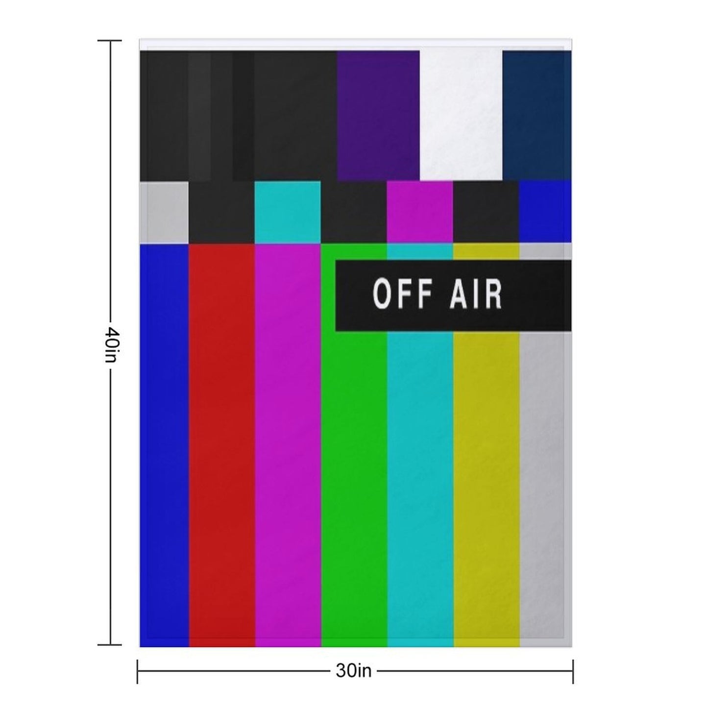 OFF AIR TV Test Pattern Throw Blanket