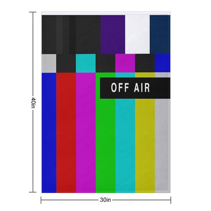 OFF AIR TV Test Pattern Throw Blanket