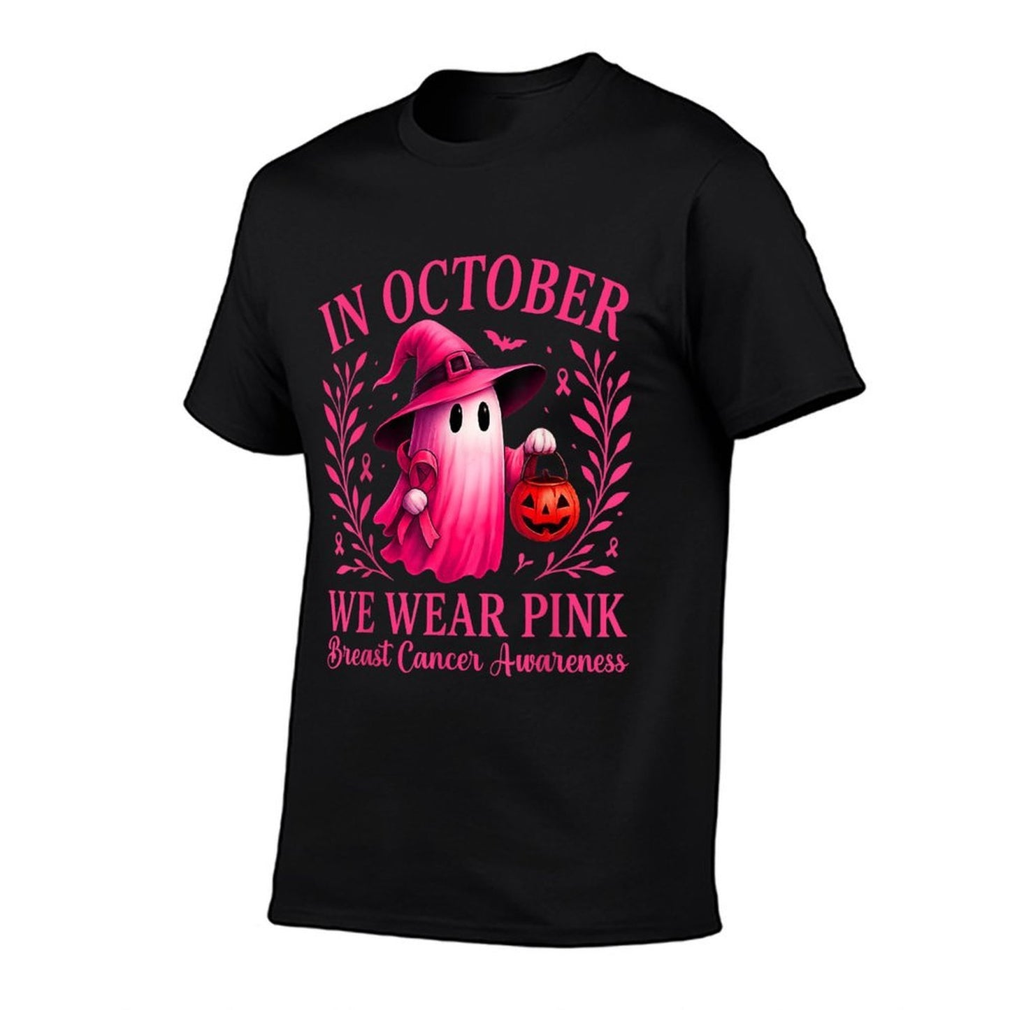 Breast Cancer Women Halloween in October We Wear Pink  High-quality Stitching T-Shirt