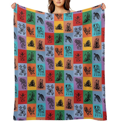 Animals Patchwork Throw Blanket