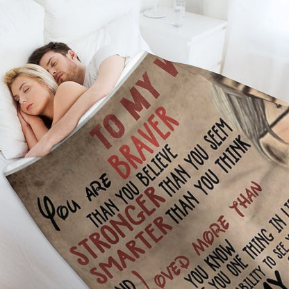 UP To My Wife Throw Blanket