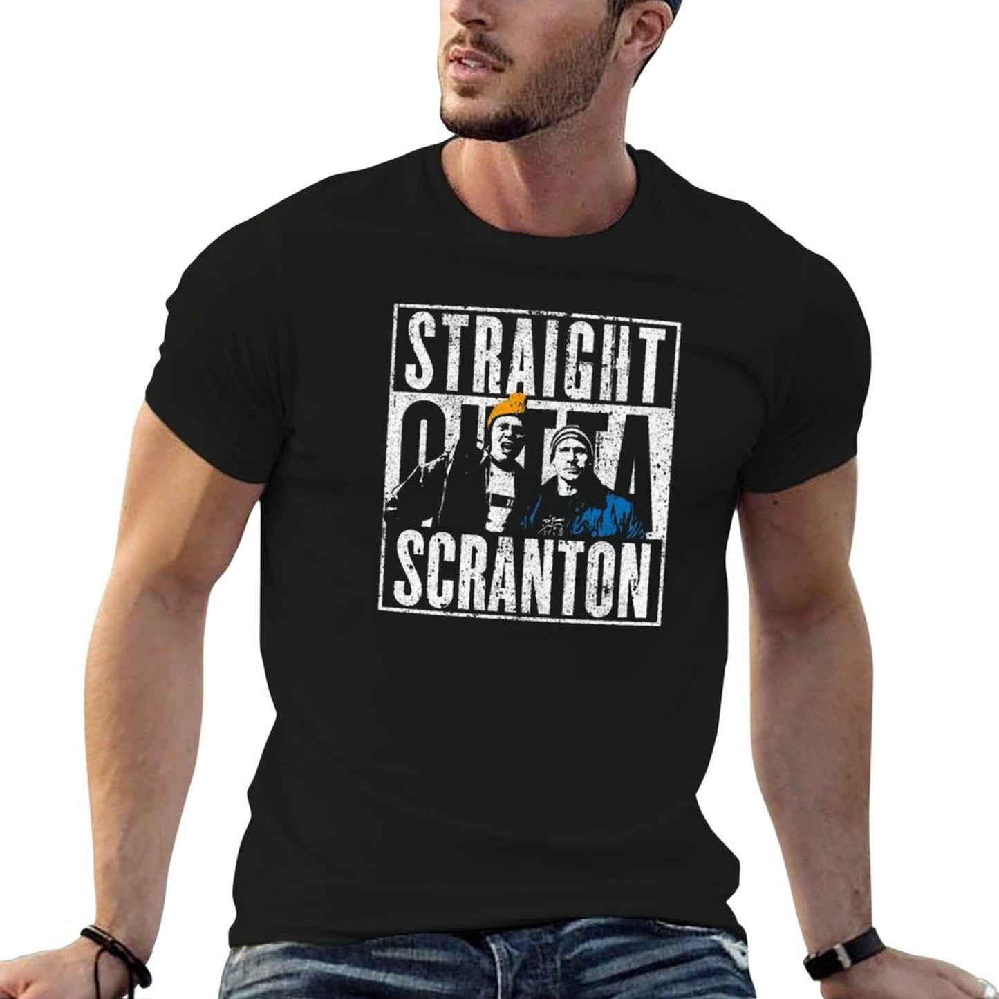 Straight Outta Scranton - Lazy Scranton  Eco-friendly Material T-Shirt