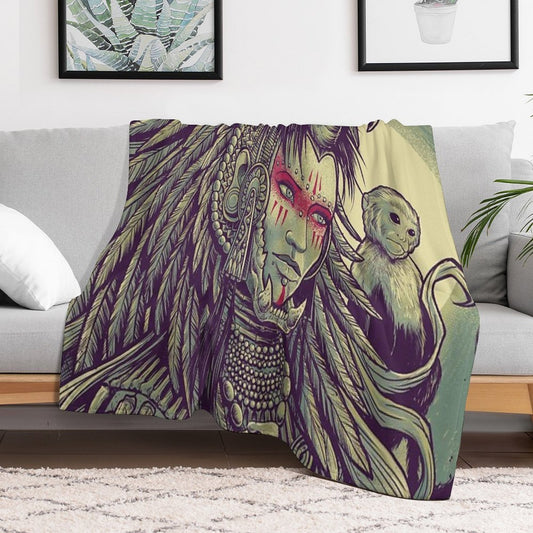 Vulture Queen Throw Blanket