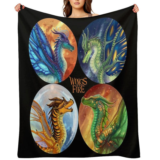 Wings of Fire - Heroes of The Lost Continent Throw Blanket