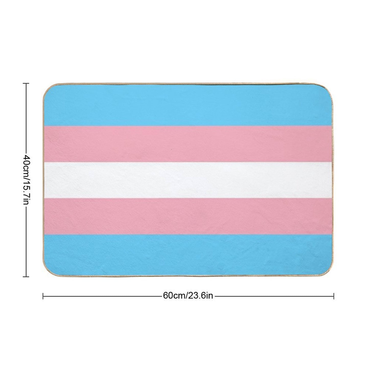 Transgender Pride Flag Bath Mat