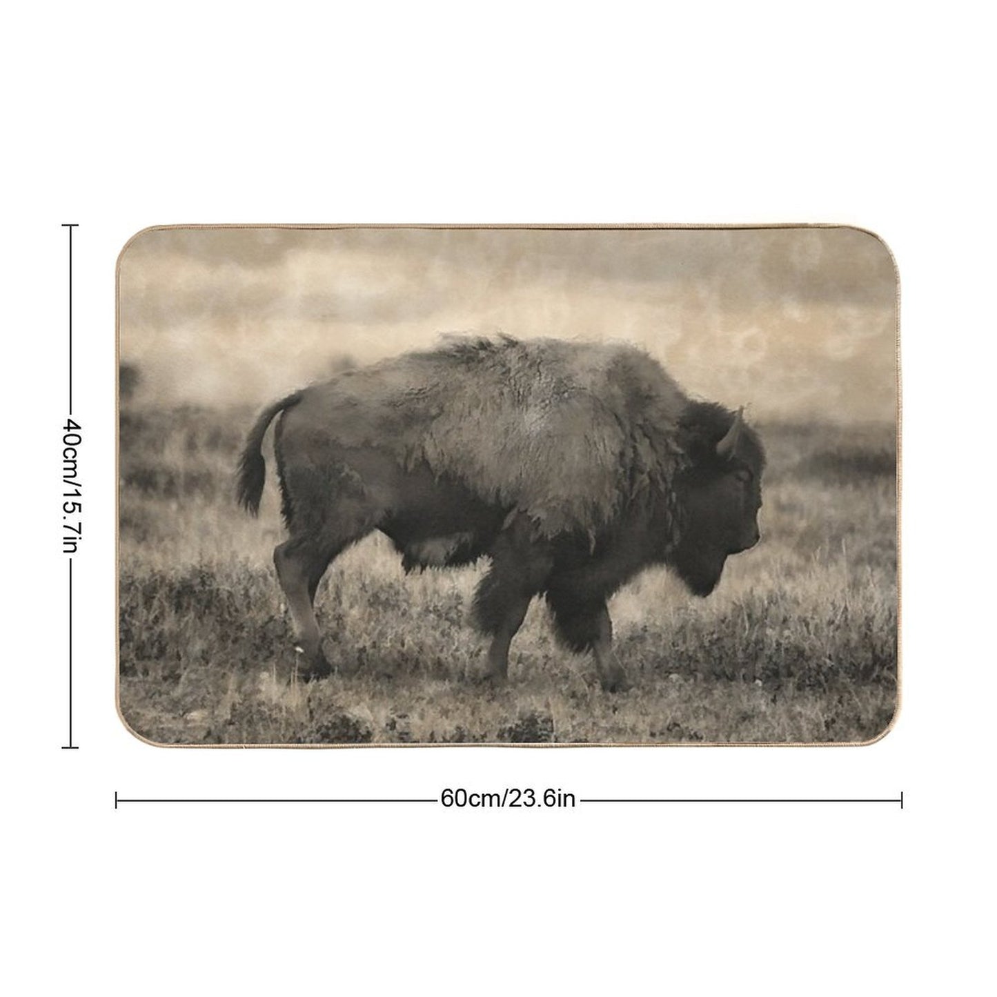 Plains Bison - American Buffalo Bath Mat