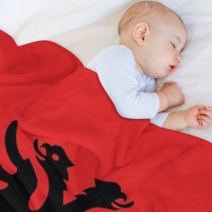 Albanian Flag Throw Blanket