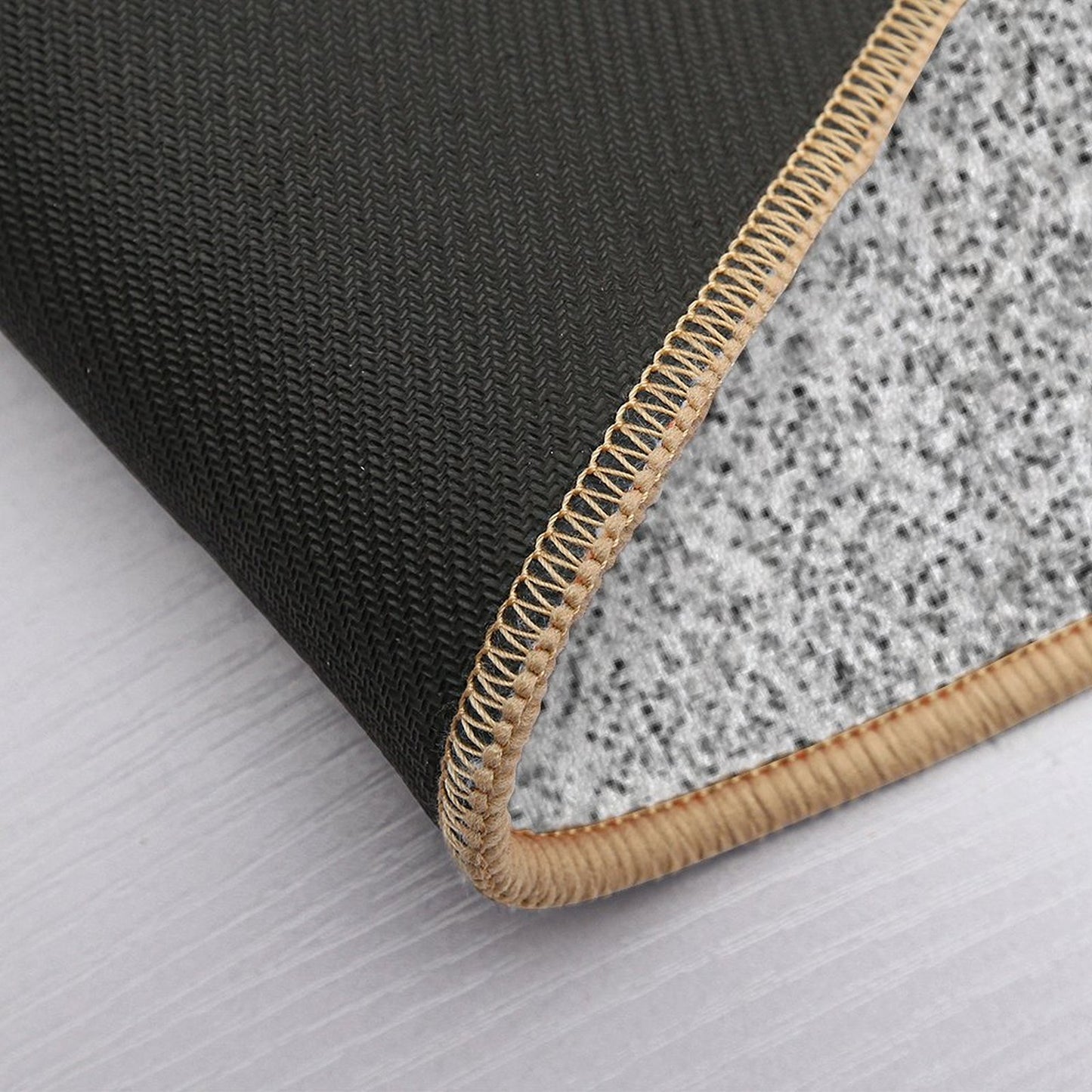 Light Gray, Black And White Elegant Design (Photo of Glitter - Not Reflective) Bath Mat