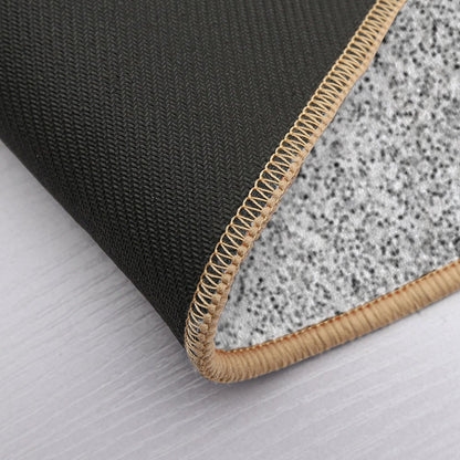 Light Gray, Black And White Elegant Design (Photo of Glitter - Not Reflective) Bath Mat