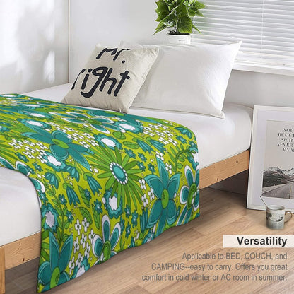 Peace, Love And Flowers Throw Blanket