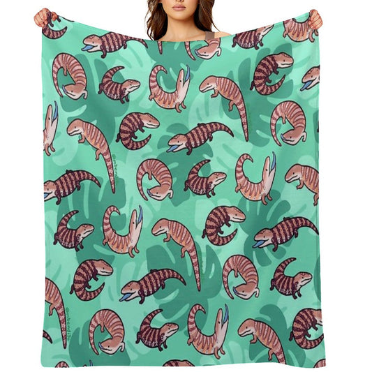 Blue Tongue Skink Throw Blanket