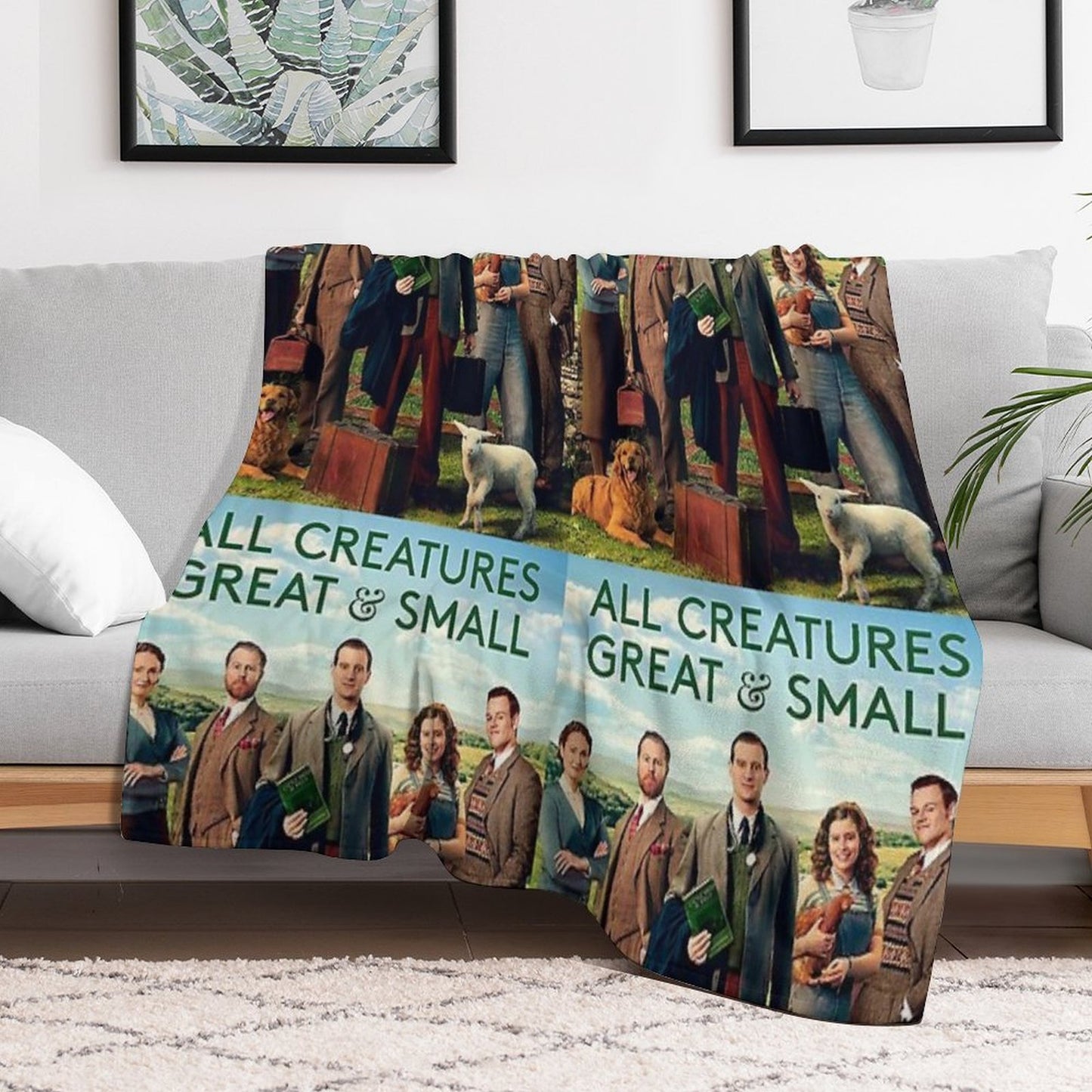 All Creatures Great And Small Vintage Throw Blanket