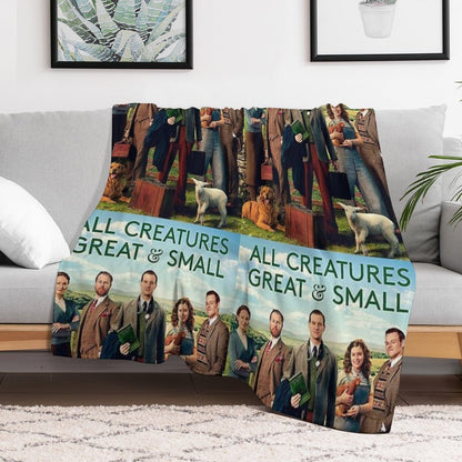 All Creatures Great And Small Vintage Throw Blanket