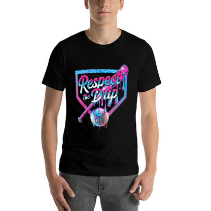 Baseball Drip For Boys Ice Cream Drip Youth Boys Baseball  Soft T-Shirt