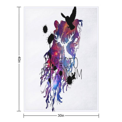 EXPECTO PATRONUM HEDWIG GALAXY 2 Throw Blanket