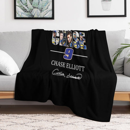 Chase 9 Chase Elliott Signature Gifts For Fans, For Men And Women, Gift Christmas Day Throw Blanket