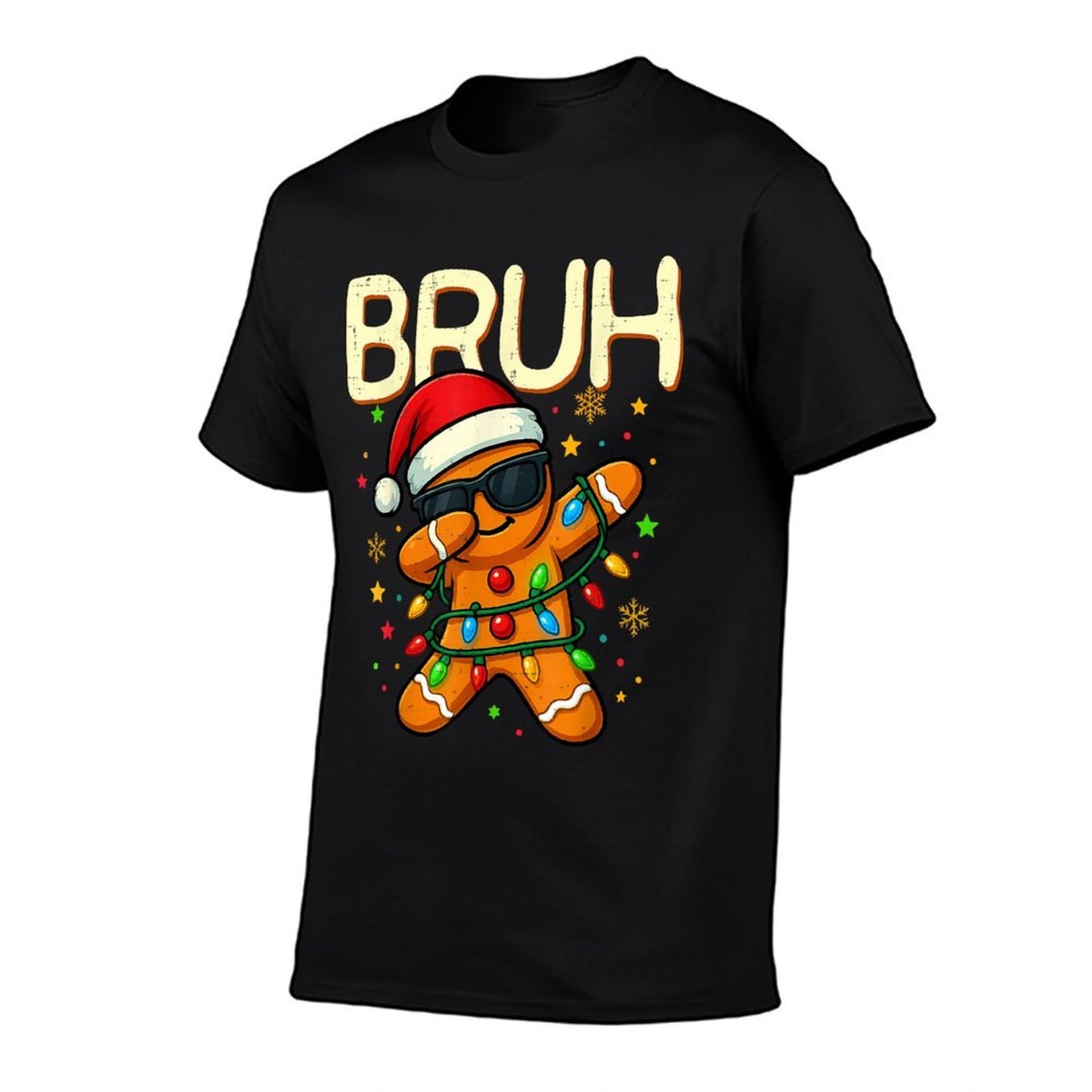 Bruh Christmas Gingerbread Man Funnyns Boys Kids  Tagless Design T-Shirt