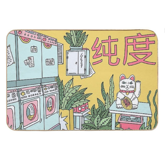 MANEKI WASH GREEN Bath Mat