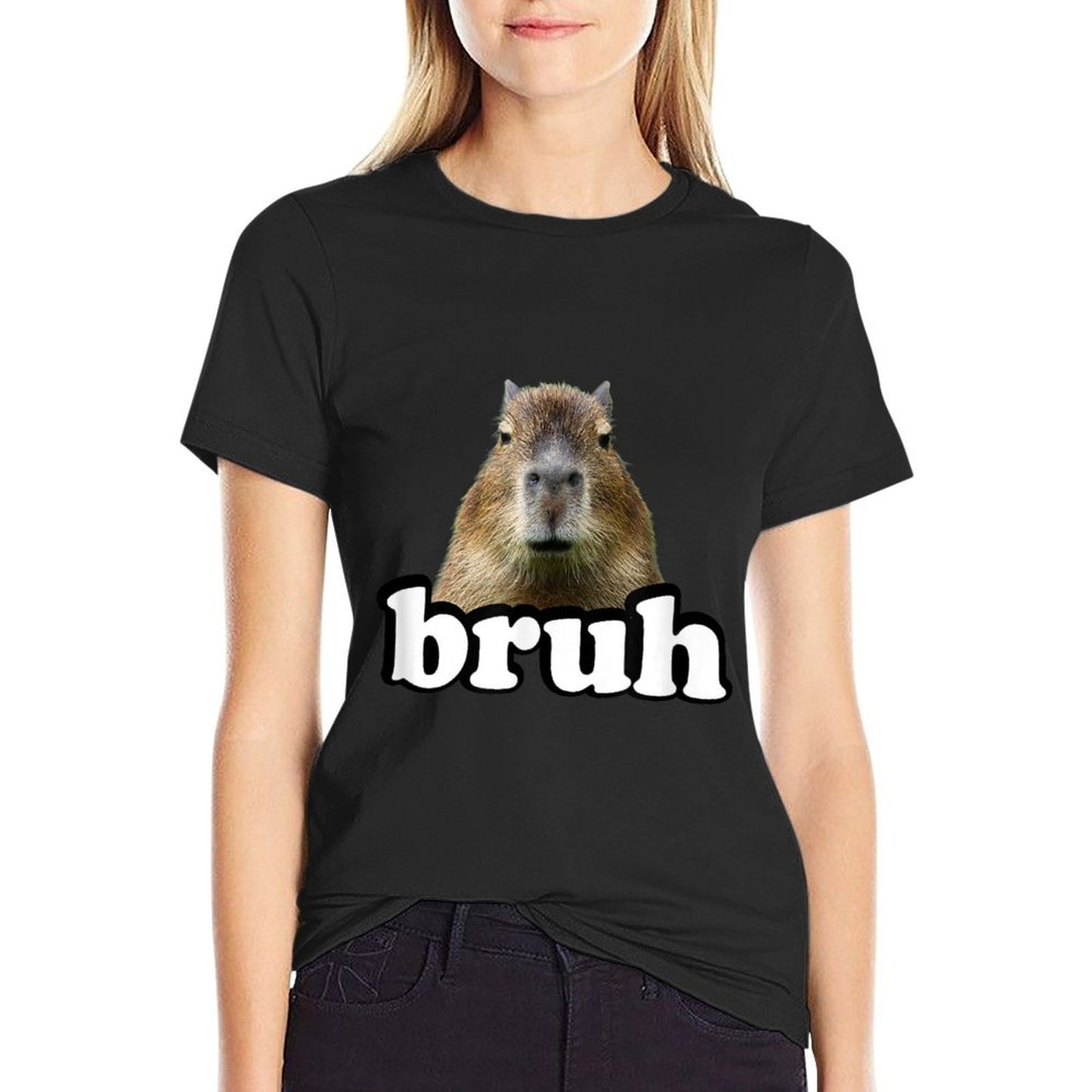 Funny Capybara Gifts Graphic Shirts &s Meme Lover Bruh Capybara T-Shirt
