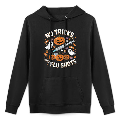 Halloween Healthcare Humor Flu Shots And Pumpkins Theme Kangaroo Pocket Hoodie