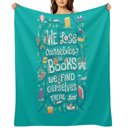 Lose Ourselves in Books Throw Blanket
