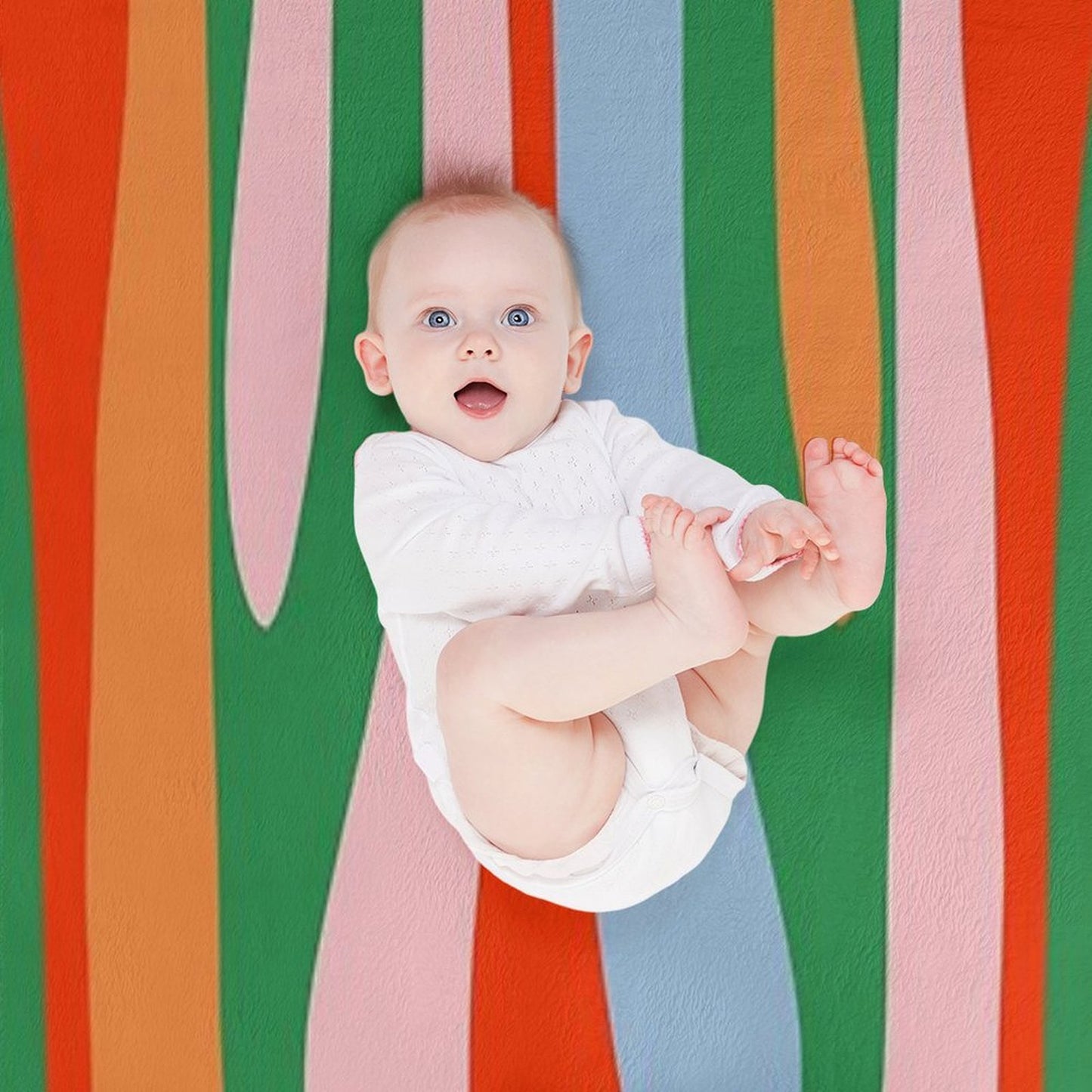 Bold And Colorful Abstract Wild Stripes Modern Multicolor Pattern Throw Blanket