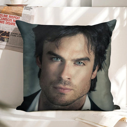 Ian Linen Throw Pillow Cover