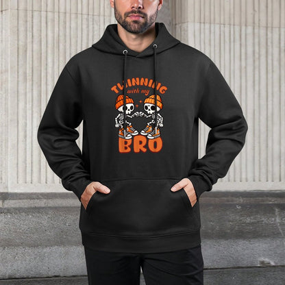 Twin Boys Twinning Halloween Best Friend Matching Skeleton Moisture-Wicking Hoodie