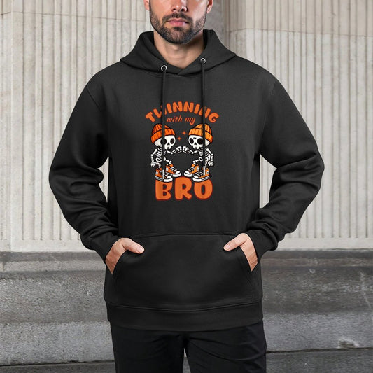 Twin Boys Twinning Halloween Best Friend Matching Skeleton Moisture-Wicking Hoodie