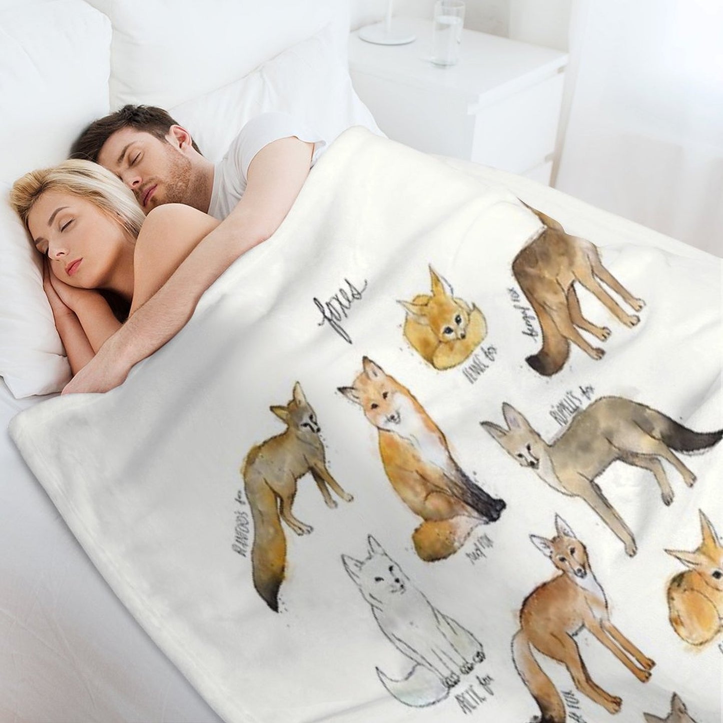 Foxes Throw Blanket