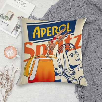 Aperol Spritz Art Print Soft Anti-Pilling Throw Pillow