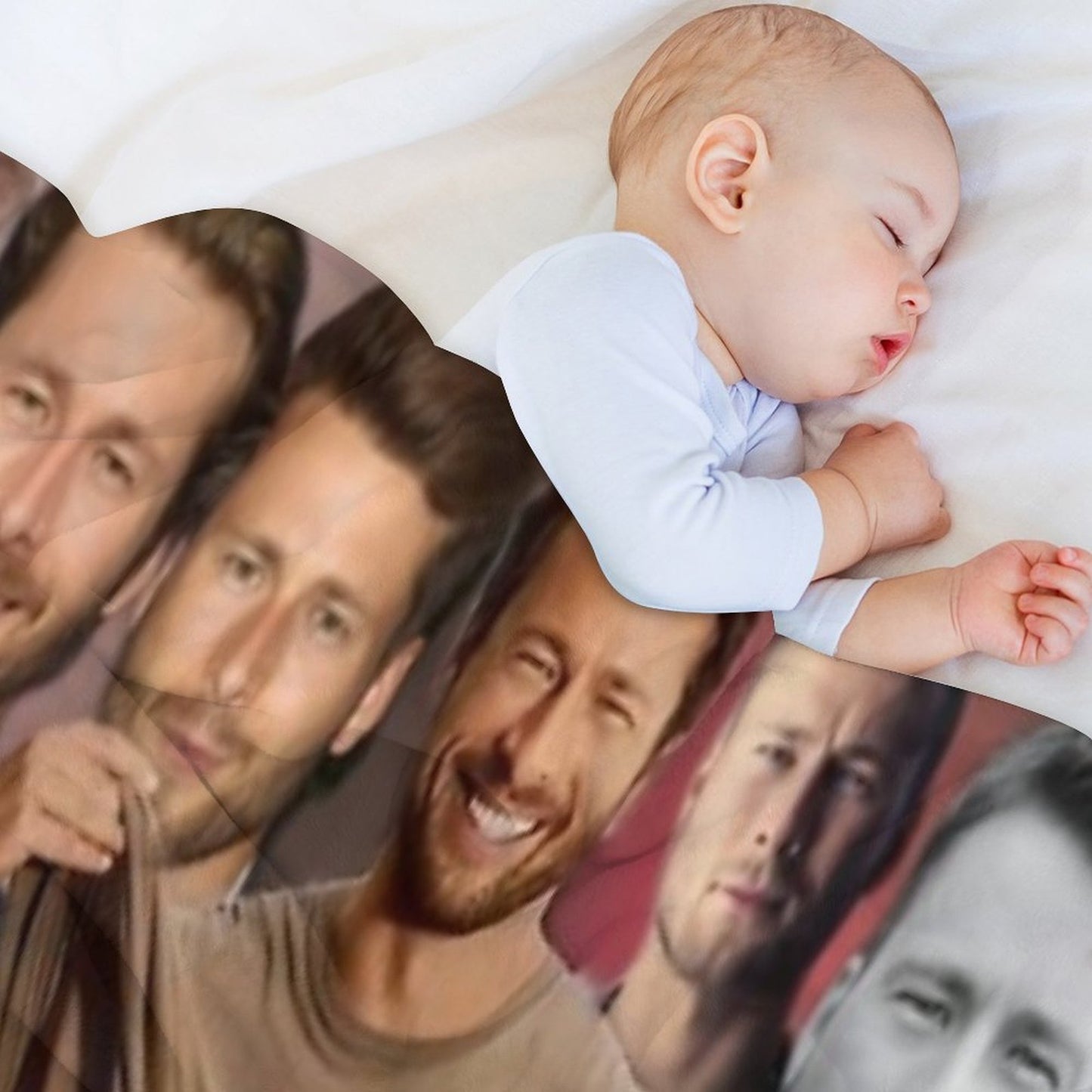 Glen Powell Colllage Throw Blanket