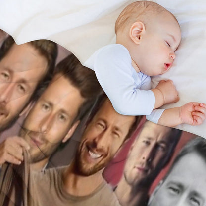 Glen Powell Colllage Throw Blanket