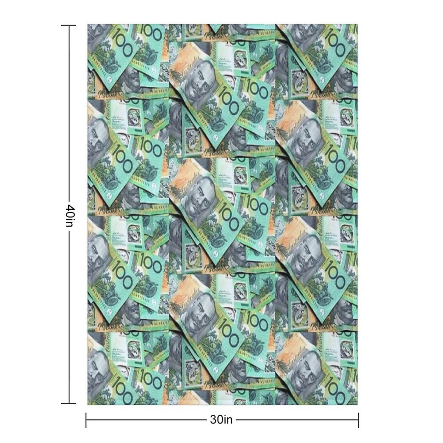 Australian $100 Notes Throw Blanket