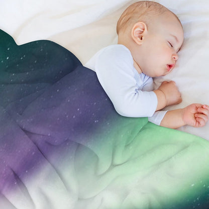 Aurora Borealis on Jokulsarlon - Iceland Throw Blanket