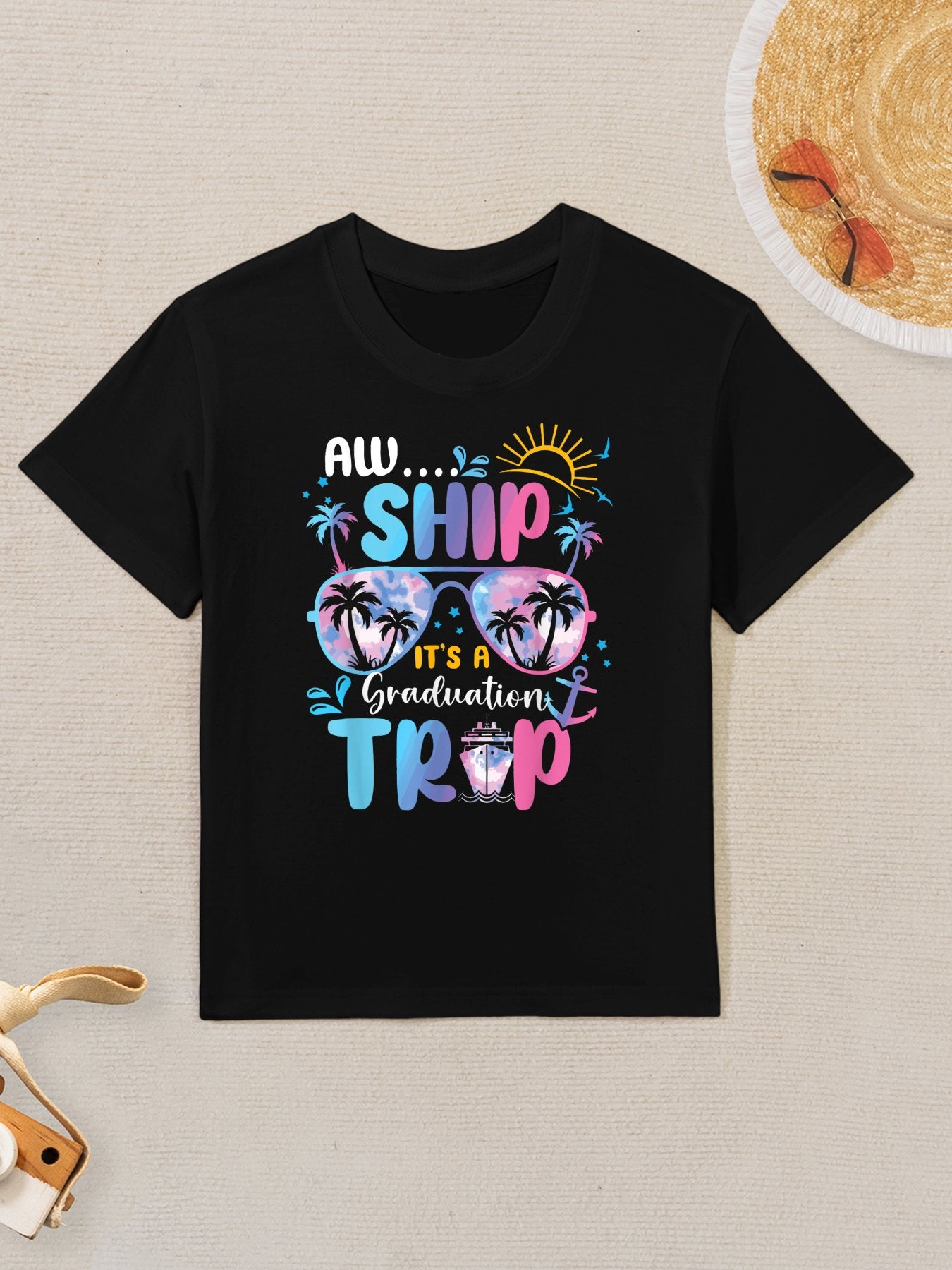 Aw Ship It&#39;s A Graduation Trip Funny Cruise Squad Matching Kids T-Shirt