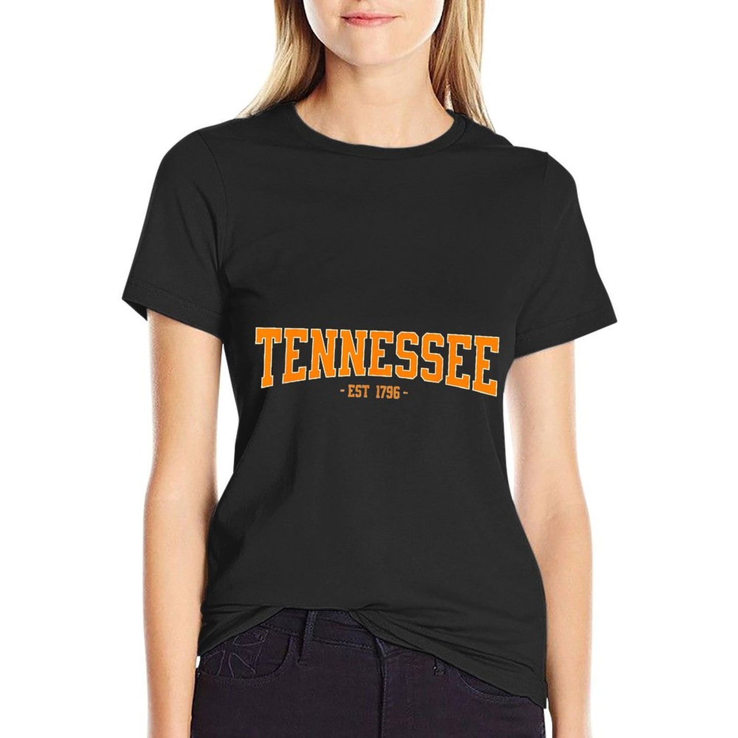 Vintage Tennessee Apparel for Men, Women, And Kids Classic TN Orange Print Retro Varsity Vintage Tennessee  Breathable T-Shirt