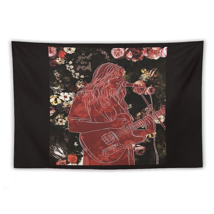 Girl in Red Tapestry