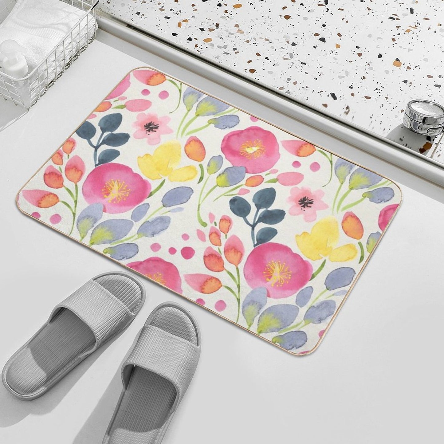 Summer Poppies Bath Mat