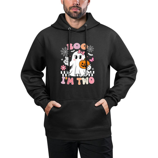 Halloween Birthday Boo Im Two Groovy Birthday Outfit Unisex Design Hoodie