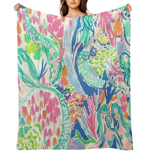 FIVE MERMAIDS Throw Blanket
