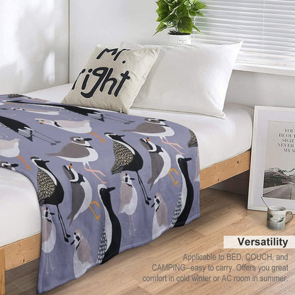 Plethora of Plovers Throw Blanket