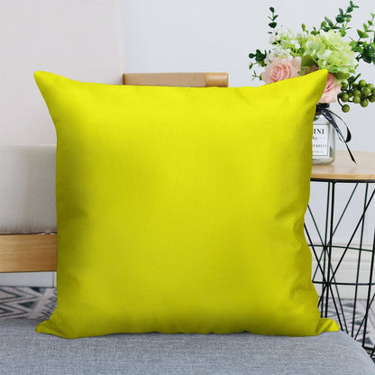 Neon Fluorescent Yellow  Yellowneon YellowFluro Yellow Linen Throw Pillow Cover