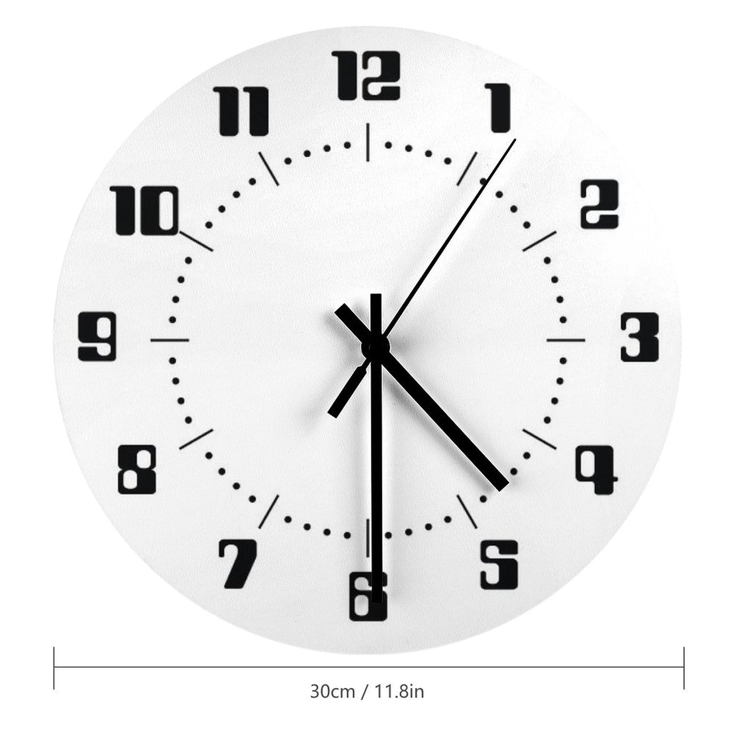 SPACE 1999 CLOCK TYPE 6  COUNTDOWN FONT BLACK ON WHITE Wall Clock