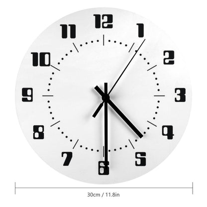 SPACE 1999 CLOCK TYPE 6  COUNTDOWN FONT BLACK ON WHITE Wall Clock