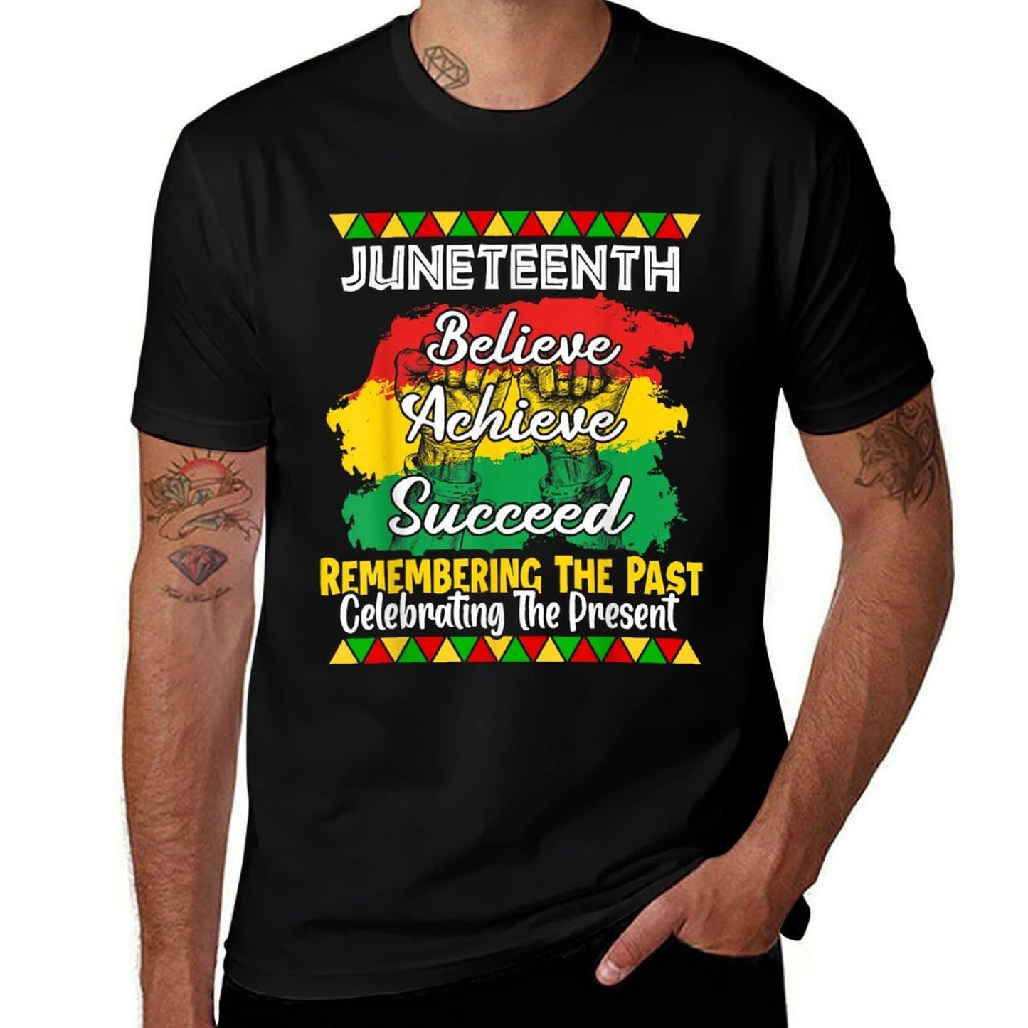 Juneteenth Is My Independence Day Black Pride  Heathered Texture T-Shirt