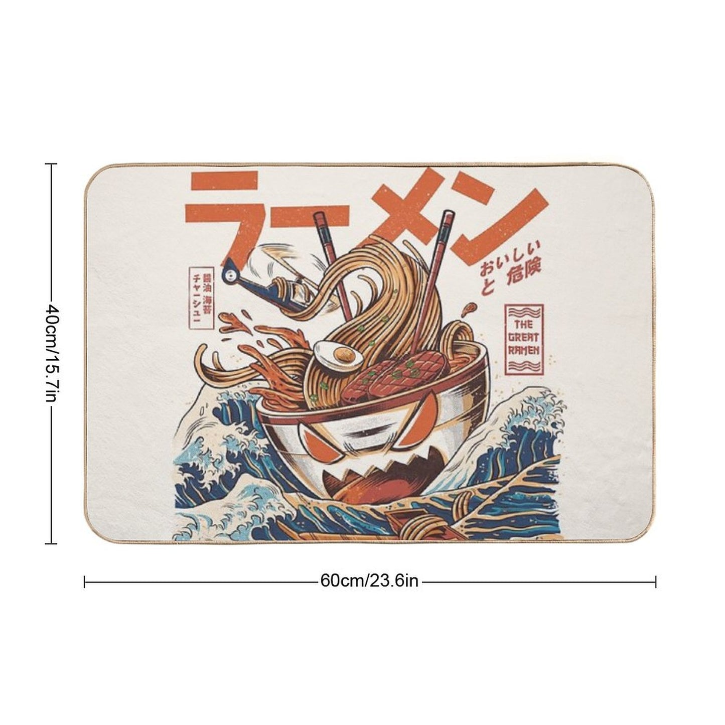 The Great Ramen Off Kanagawa Bath Mat