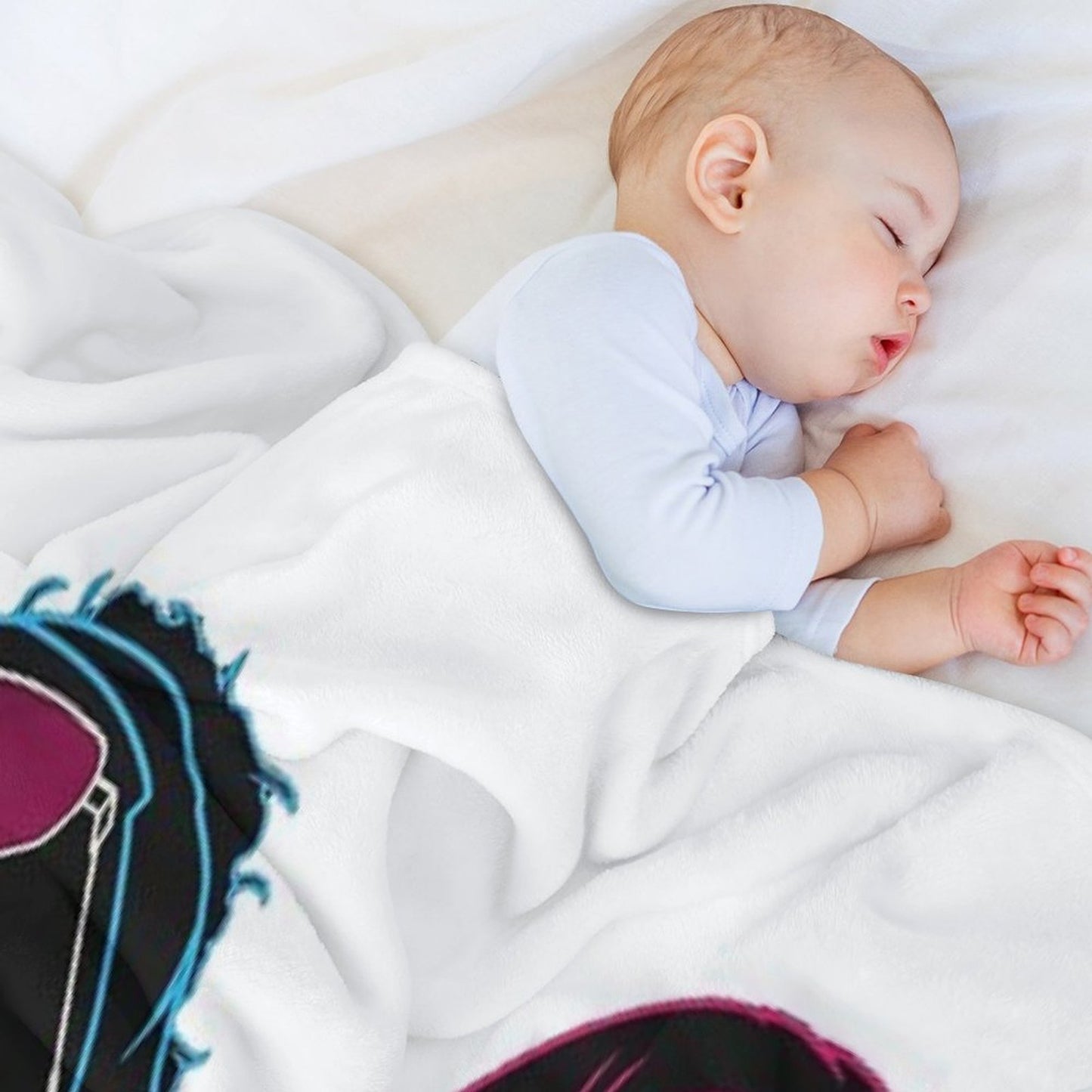 PNL Neon Effect Drawing Throw Blanket